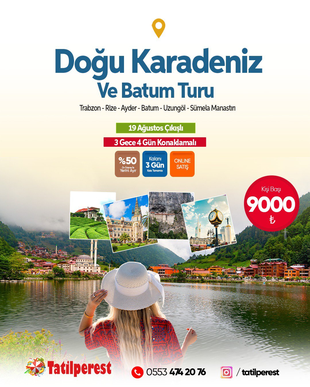 DOĞU KARADENİZ BATUM TURU 3 GECE 4 GÜN 19 AĞUSTOS  ÇIKIŞLI
