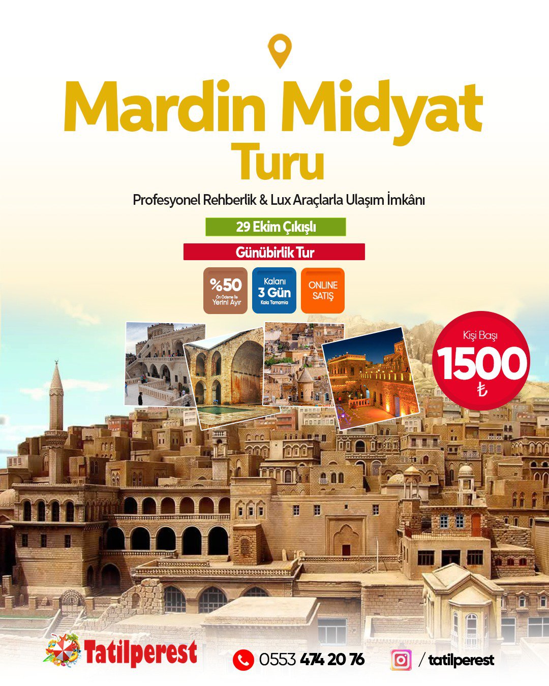 29 EKİM ÖZEL MARDİN MİDYAT GÜNÜBİRLİK TUR