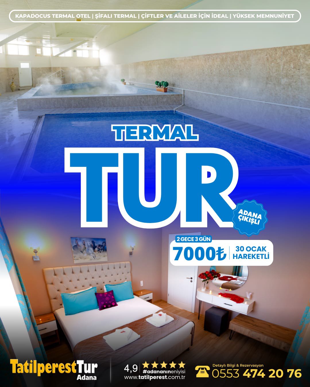 TERMAL TUR SÖMESTR ÖZEL 2 GECE 3 GÜN 30 OCAK ÇIKIŞLI